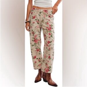Free People Floral Wide Leg Jeans - Deep Trance Floral printed jeans